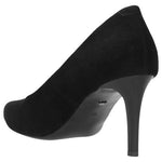 Wojas Black Leather High Heels with Swarovski Crystal | 3500061