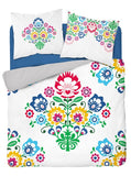 100% Cotton Folk Double-Sided Duvet Set with Floral Pattern +/- QUEEN SIZE | SJC-094