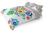 100% Cotton Folk Double-Sided Duvet Set with Floral Pattern +/- QUEEN SIZE | SJC-094