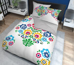 100% Cotton Folk Double-Sided Duvet Set with Floral Pattern +/- QUEEN SIZE | SJC-094