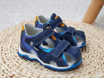 Boys' Metallic Blue Closed-Toe Sandals | AB233D.BLUE