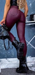 Italian-style Dark Purple Waxed Pants | HAL-213
