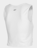 4F Womens' White Crop Top | 012-10S
