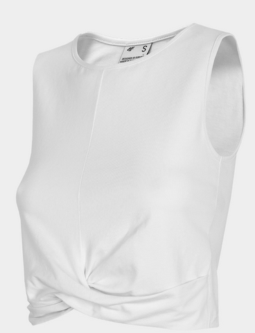 4F Womens' White Crop Top | 012-10S