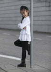 Girls' White Long Shirt | S-116