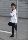 Girls' White Long Shirt | S-116