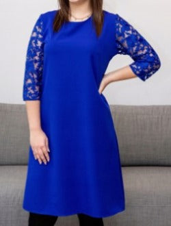 Women's Dress with Openwork Sleeves | HAL-142