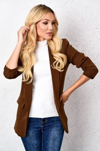 light brown blazer outfit women's