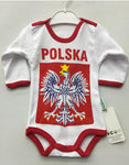 One Piece Baby Bodysuit with White Eagle - POLAND | HAL-231