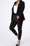 Black Italian Blazer and Pants Set | 8AB1601-BL