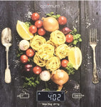 Tempered Glass Pasta Print Digital Kitchen Scale | WG0022