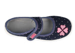 Befado Dark Blue School Slippers with Hearts | 945X465