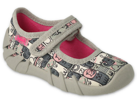 Befado Gray Cats Daycare Slippers MUMMY & ME | 109P261