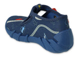 Befado Dark Blue School Slippers with Cars Pattern SPEEDY | 110P461