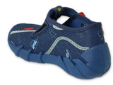 Befado Dark Blue School Slippers with Cars Pattern SPEEDY | 110P461