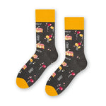 Steven Men's Graphite and Yellow Mustard Family Collection Socks | ART-084XR011