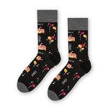 Steven Men's Black and Gray Family Collection Socks | ART-084XU012