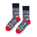 Steven Men's Gray Socks with Greater Poland Folk Pattern | ART-118XO022