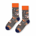 Steven Men's Gray Socks with Cracow Folk Pattern | ART-118XO030
