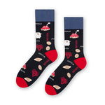Steven Men's Navy Blue Crew Socks with Polish Highlander Pattern | ART-118XO033