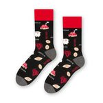 Steven Men's Black Crew Socks with Polish Highlander Pattern | ART-118XO034