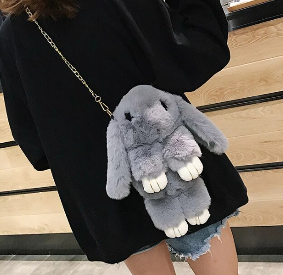 fluffy bunny backpack