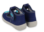 Befado Navy Blue School Slippers with Dinosaur Patch HONEY | 531P118