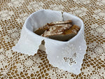 White Bread Basket Serviette with Butterfly Embroidery | 1771