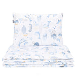 White Bedding Set with Sea Animals Pattern 100x135 | MMT-19