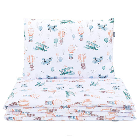 White Bedding Set with Balloons Pattern 100x135 | MMT-16