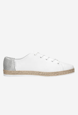 Wojas White Leather Sneakers with Decorative Sole | 4615059