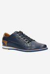 Wojas Dark Blue and Brown Leather Sneakers | 10023-56