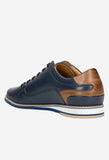 Wojas Dark Blue and Brown Leather Sneakers | 10023-56