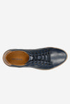 Wojas Dark Blue and Brown Leather Sneakers | 10023-56