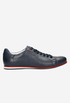 Wojas Dark Blue Leather Sneakers | 807156