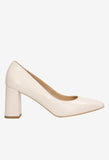 Wojas Light Beige Leather High Heels | 35074-54