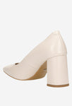 Wojas Light Beige Leather High Heels | 35074-54