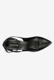Wojas Black Leather High Heels with Single Strap | 35018-51