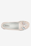 Wojas Light Pink Leather Loafers with Fringes | 4617055