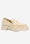 Wojas Beige Leather Loafers | 46124-64