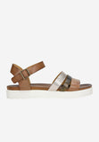 Wojas Light Brown Leather Sandals with Golden Strap | 7609253