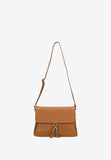 Wojas Light Brown Leather Crossbody Bag with Fringes | 8027753