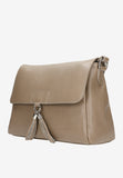 Wojas Beige Leather Crossbody Bag with Fringes | 8027754