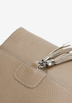 Wojas Beige Leather Crossbody Bag with Fringes | 8027754