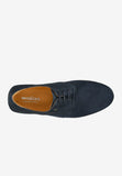 Wojas Dark Blue Leather Sneakers with Golden Logo | 10112-26