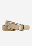 Wojas Women's Beige Nubuck Leather Belt | 93007-64