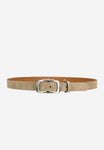 Wojas Women's Beige Nubuck Leather Belt | 93007-64