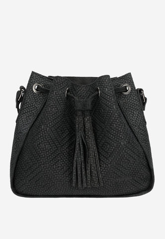 Wojas Black Leather Crossbody Bag | 80126-61