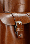 Wojas Brown Leather Tote Bag with External Pockets | 8024552