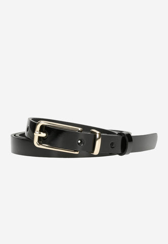 Wojas Women's Thin Black Leather Belt | 93010-31